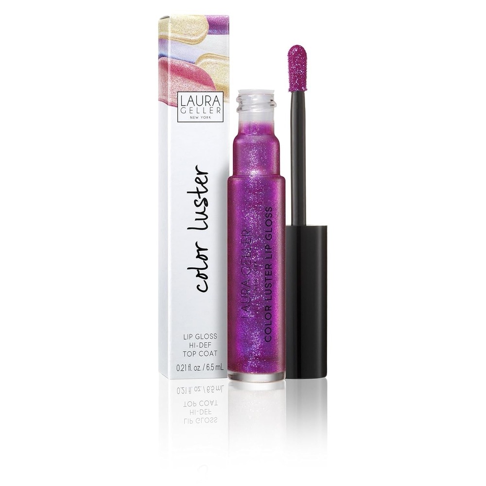 Laura Geller Color Luster High Def Lip Gloss Top Coat Amethyst Glaze 0.21 FL OZ